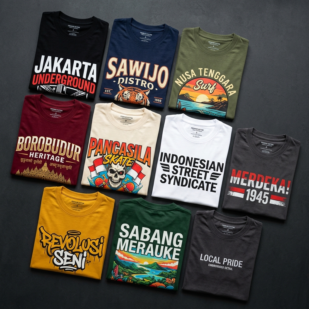 Koleksi Kaos Sablon Premium